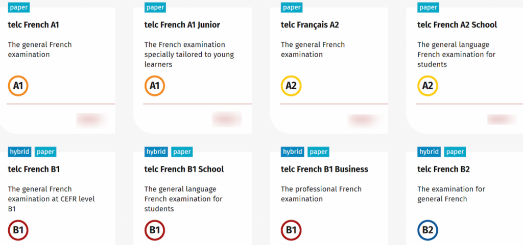 French language exams